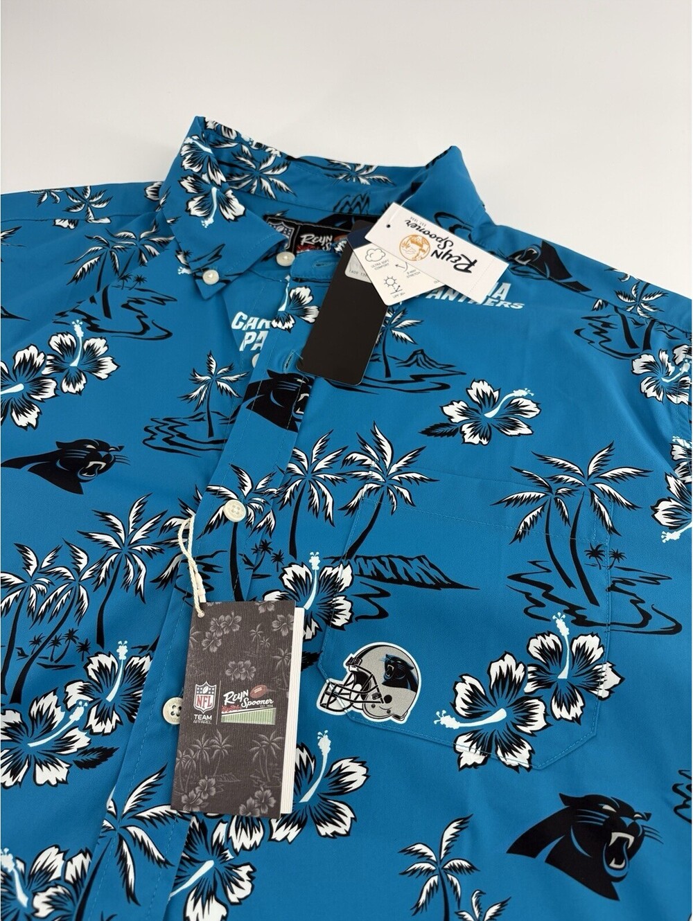 Reyn Spooner Carolina Panthers Kekai Shirt NWT L